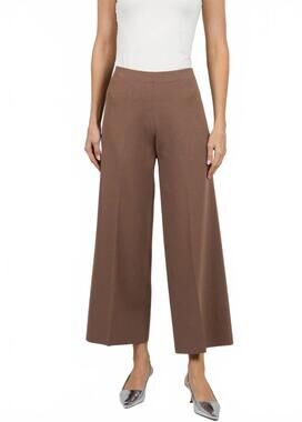 NEW D.EXTERIOR wide leg trousers in mocha